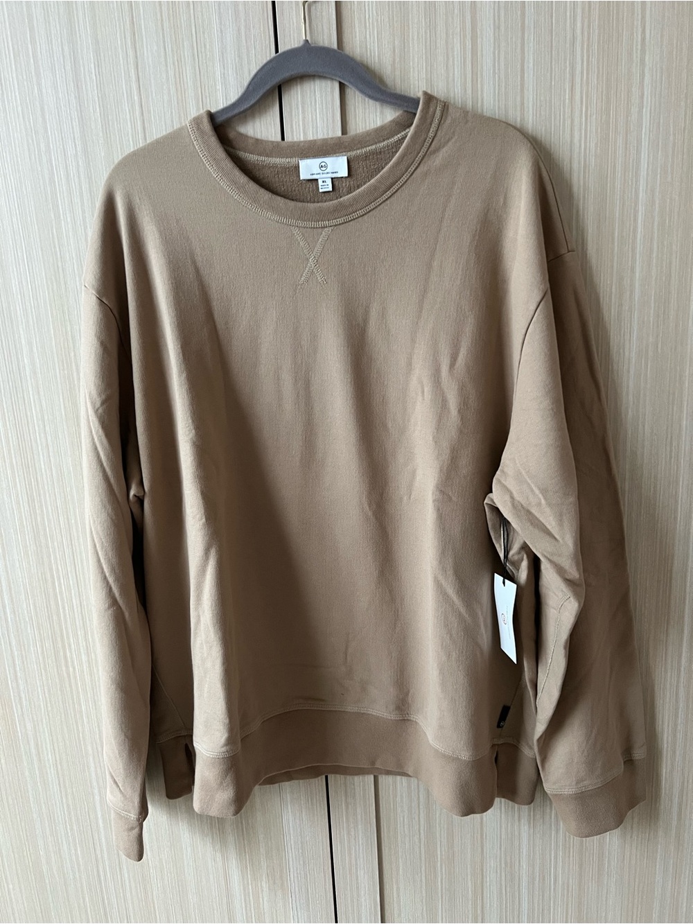 Ag Adriano Goldschmied MENS Sweatshirt Tan XL NWT